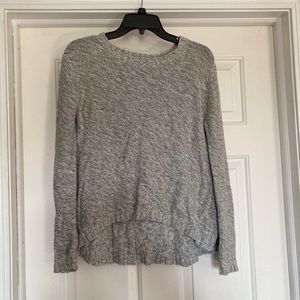 gray knit sweater